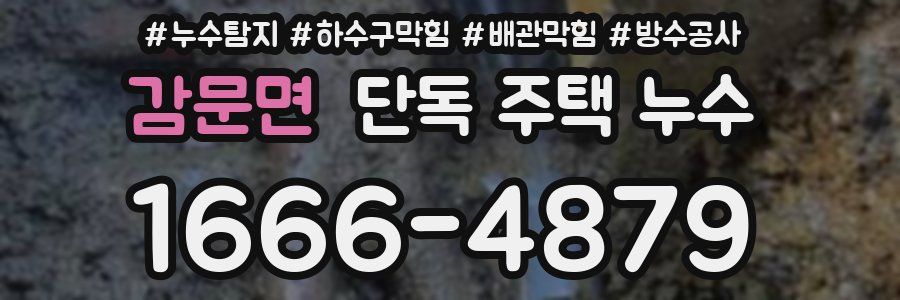 감문면 단독 주택 누수
