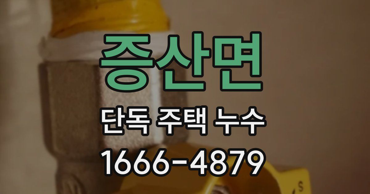 증산면 단독 주택 누수