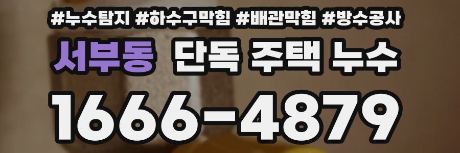 서부동 단독 주택 누수