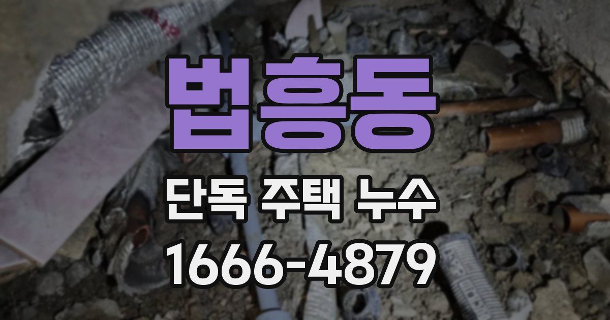 법흥동 단독 주택 누수