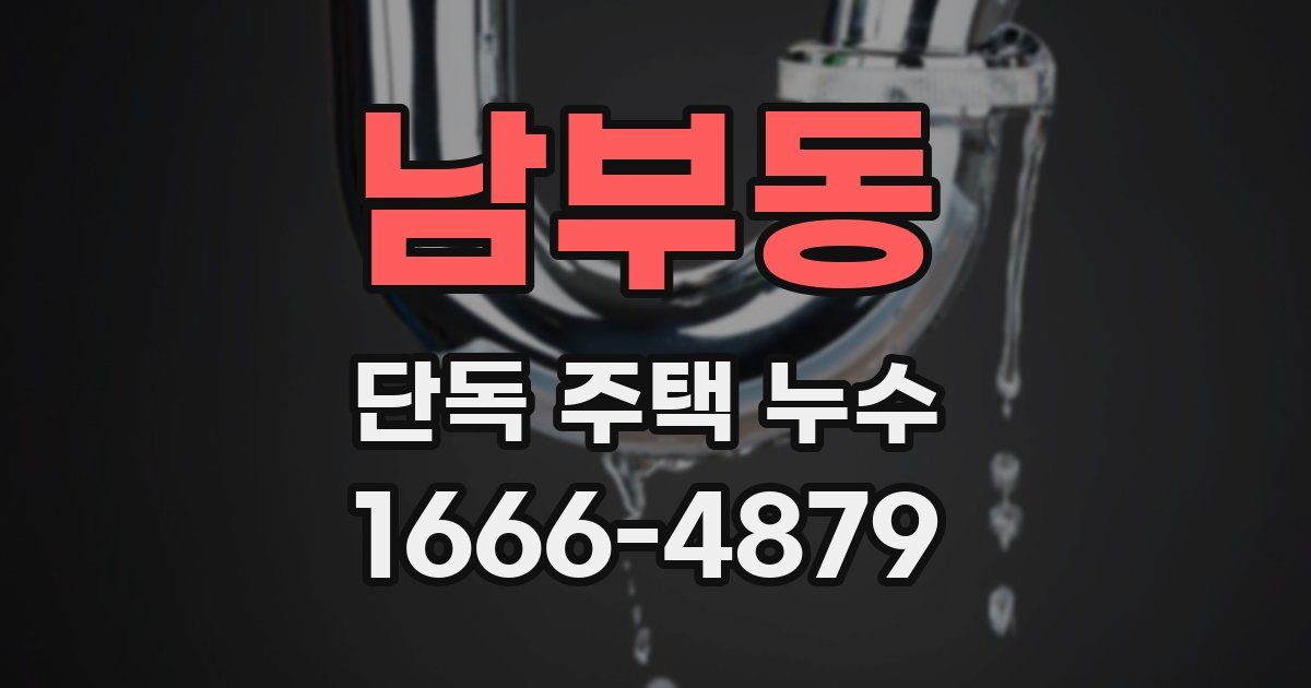 남부동 단독 주택 누수