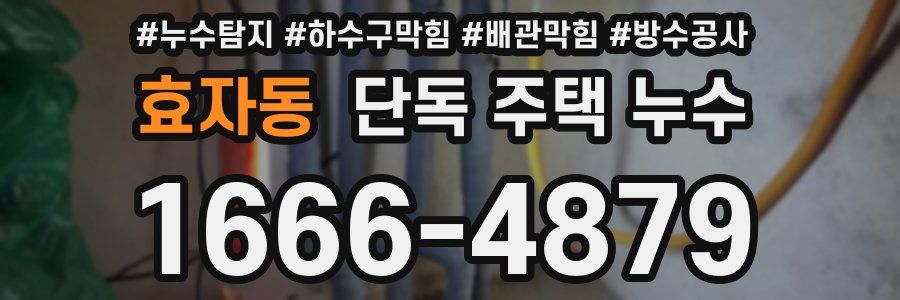 효자동 단독 주택 누수