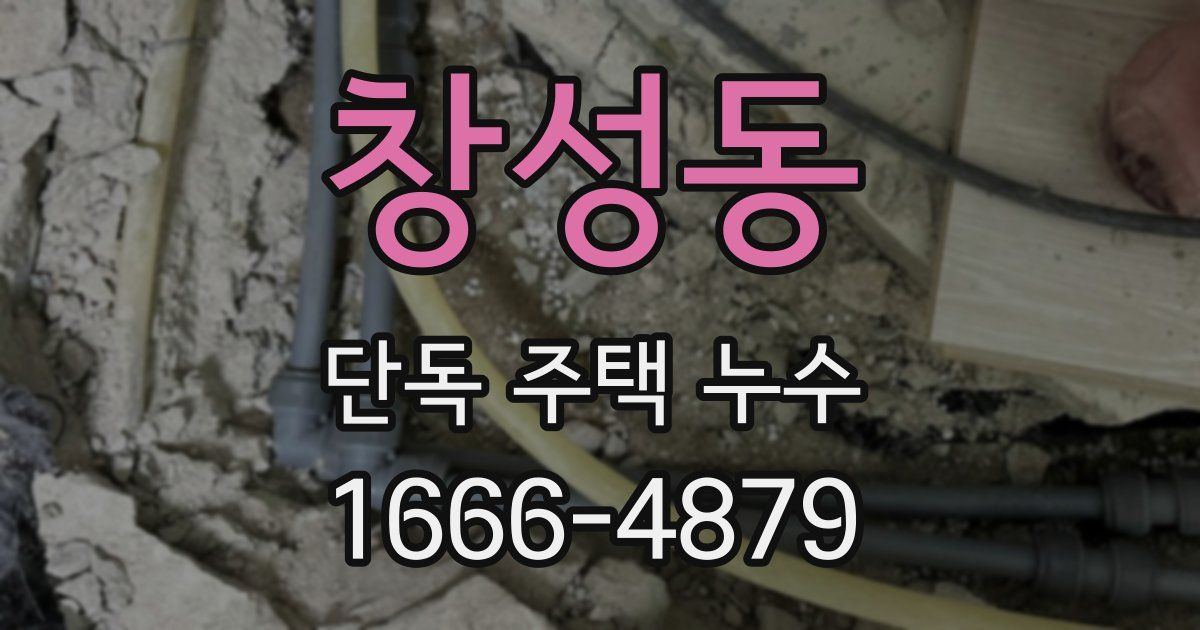 창성동 단독 주택 누수