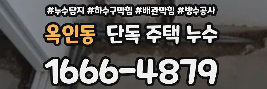 옥인동 단독 주택 누수