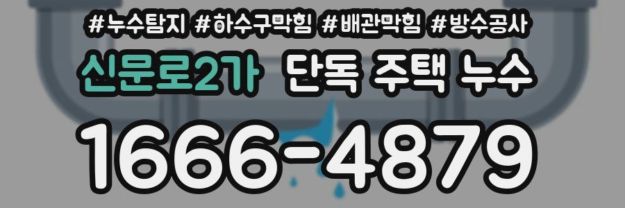 신문로2가 단독 주택 누수