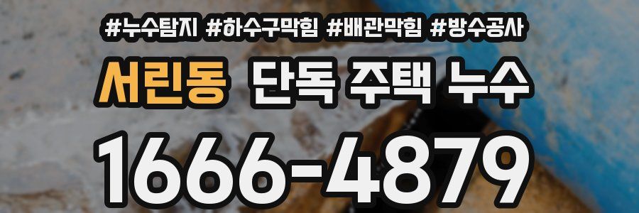 서린동 단독 주택 누수