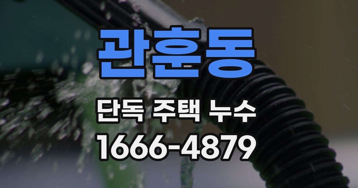 관훈동 단독 주택 누수
