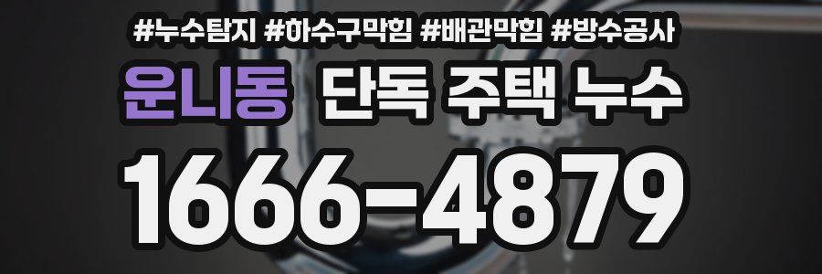 운니동 단독 주택 누수