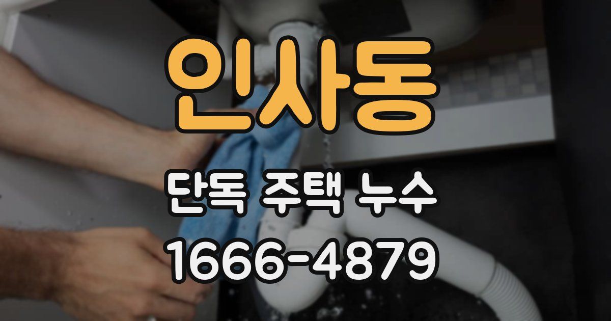 인사동 단독 주택 누수