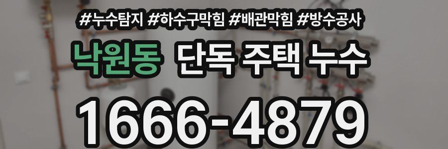 낙원동 단독 주택 누수