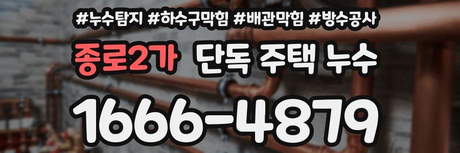 종로2가 단독 주택 누수
