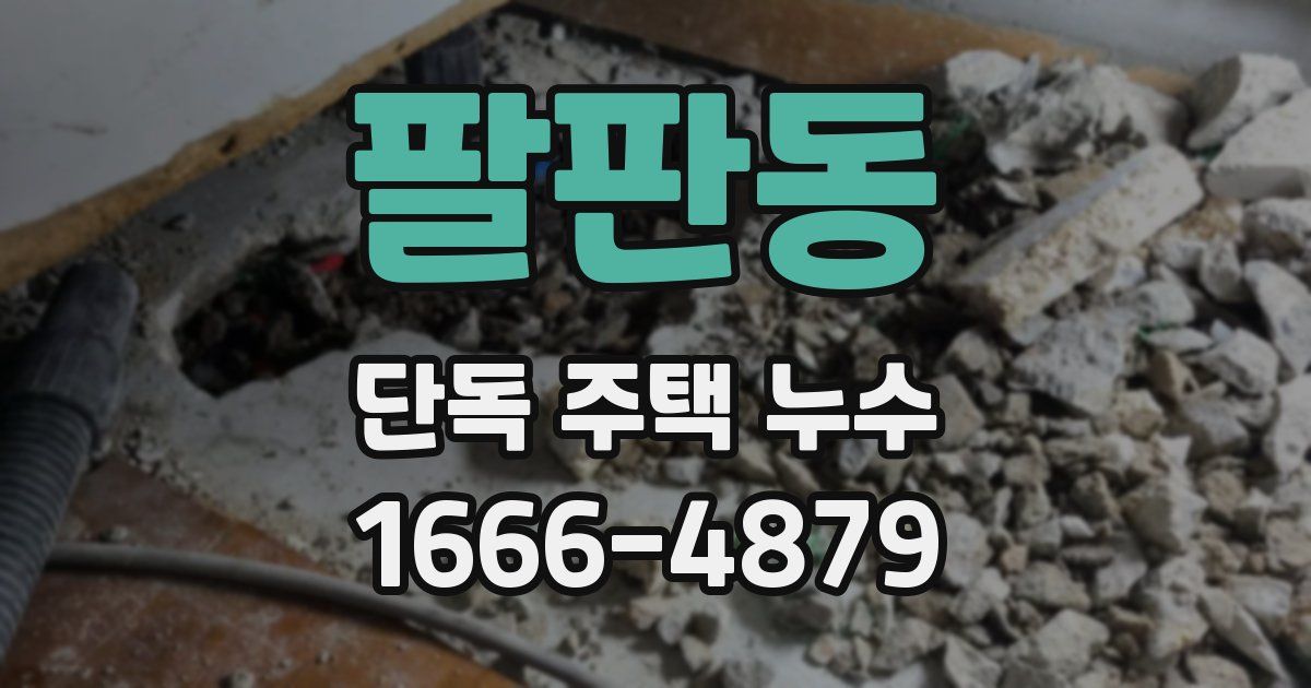 팔판동 단독 주택 누수