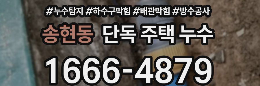 송현동 단독 주택 누수