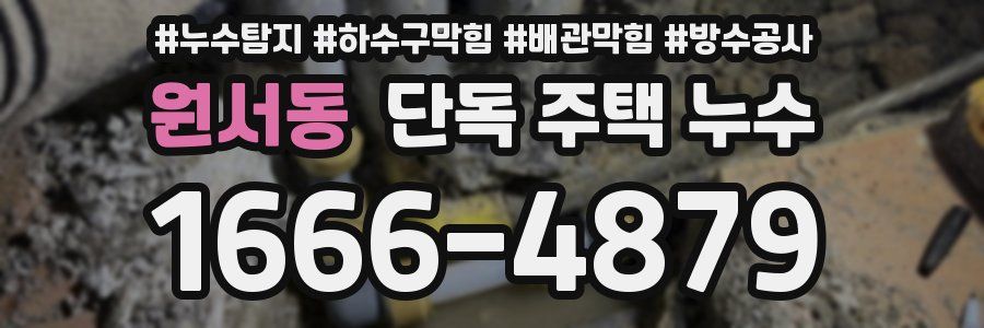 원서동 단독 주택 누수