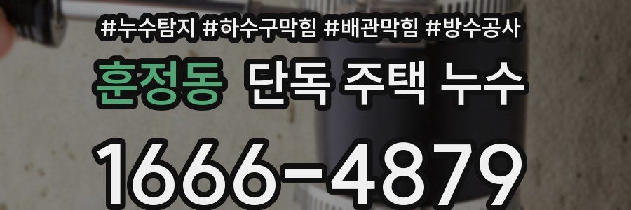 훈정동 단독 주택 누수