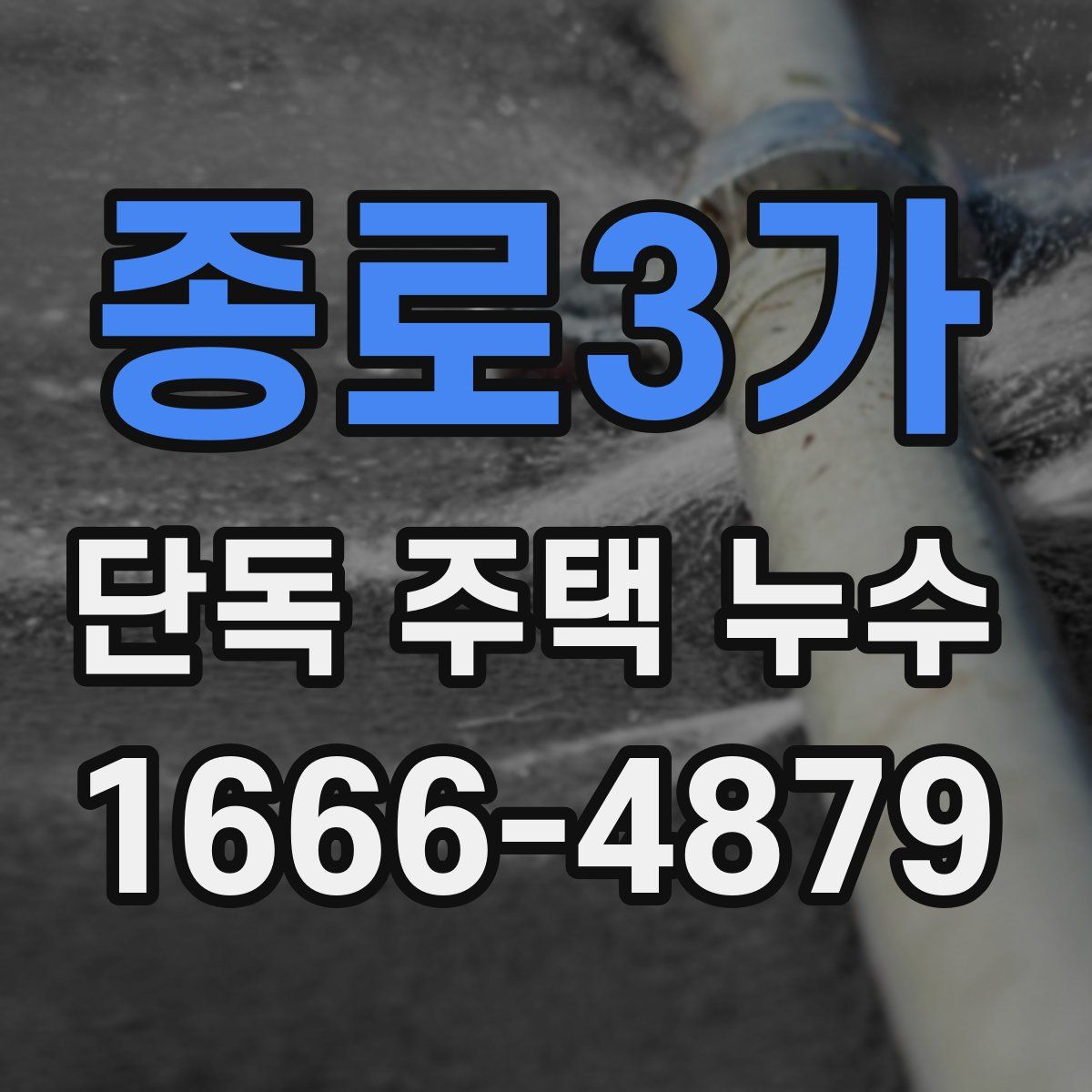 종로3가 단독 주택 누수