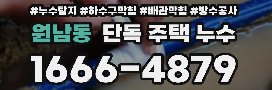 원남동 단독 주택 누수