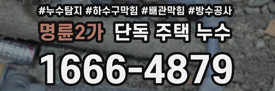명륜2가 단독 주택 누수