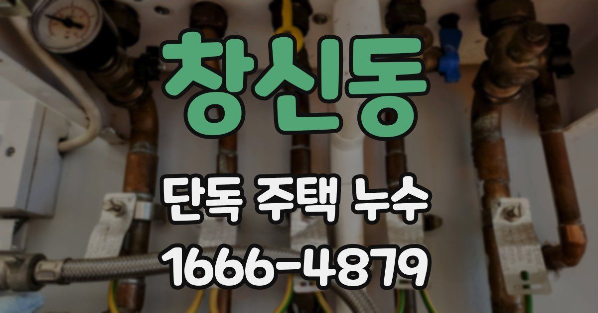 창신동 단독 주택 누수