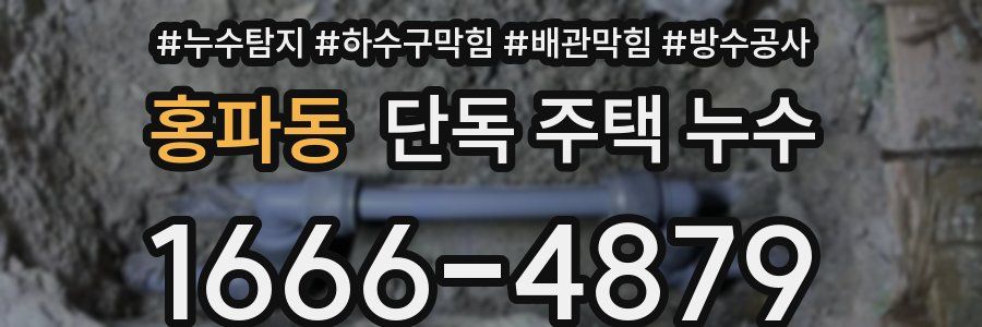 홍파동 단독 주택 누수