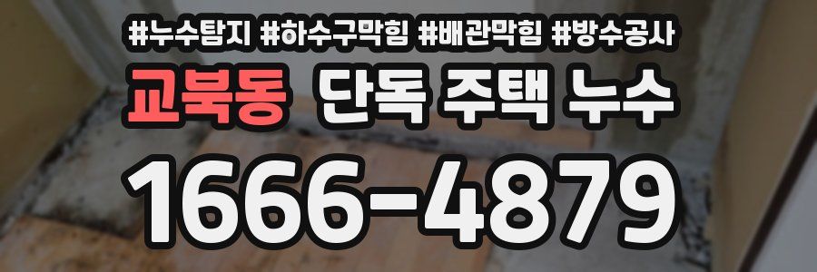 교북동 단독 주택 누수