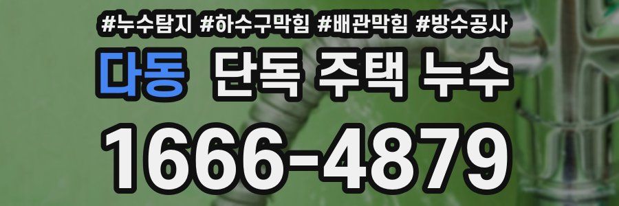 다동 단독 주택 누수