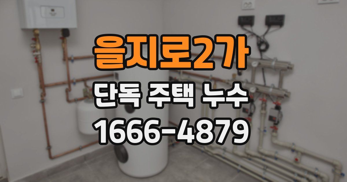 을지로2가 단독 주택 누수