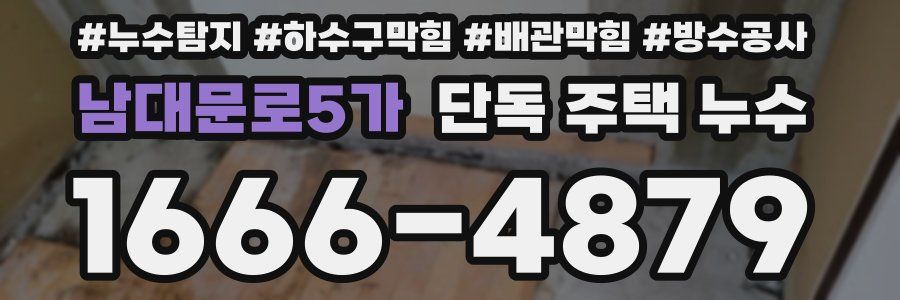 남대문로5가 단독 주택 누수