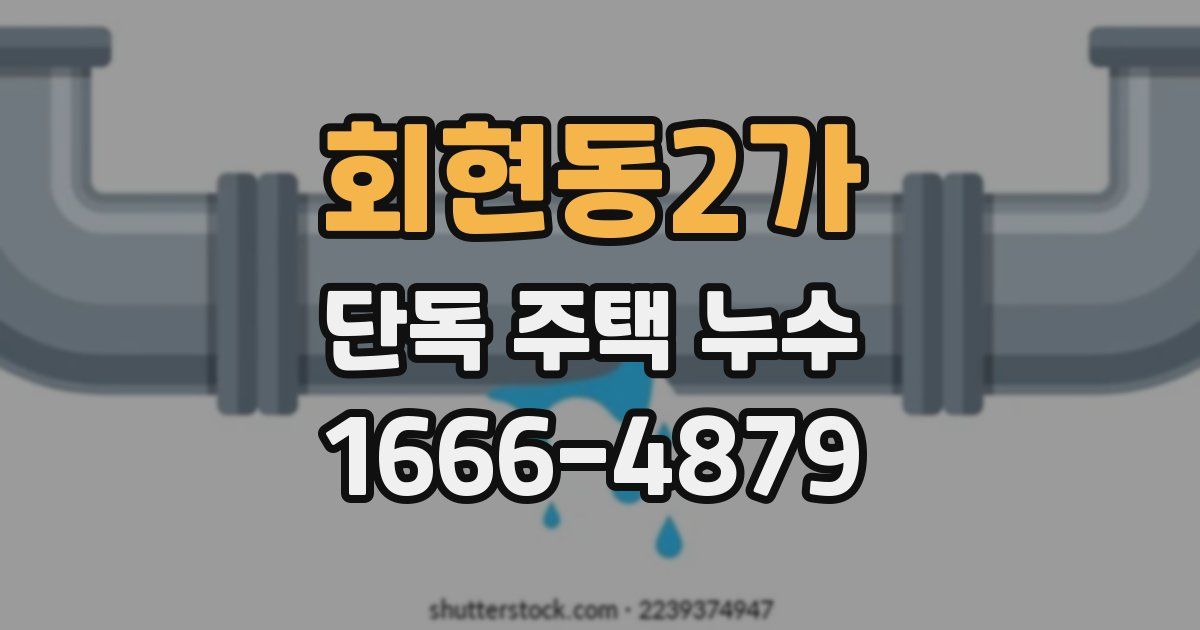 회현동2가 단독 주택 누수