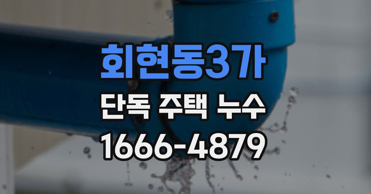 회현동3가 단독 주택 누수