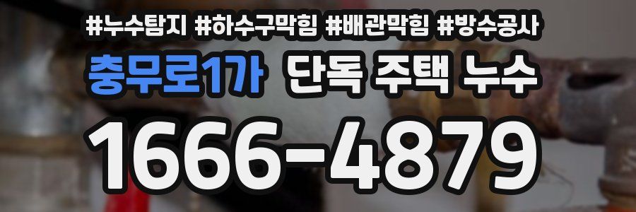 충무로1가 단독 주택 누수