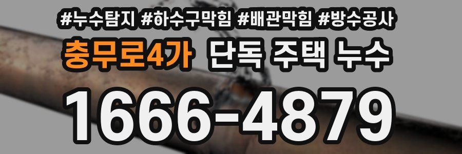 충무로4가 단독 주택 누수