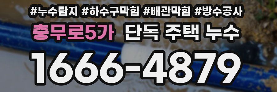 충무로5가 단독 주택 누수