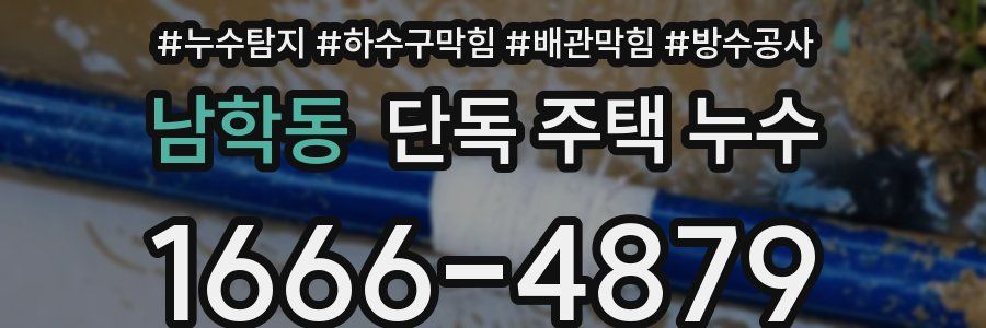 남학동 단독 주택 누수