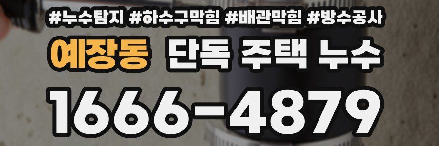 예장동 단독 주택 누수