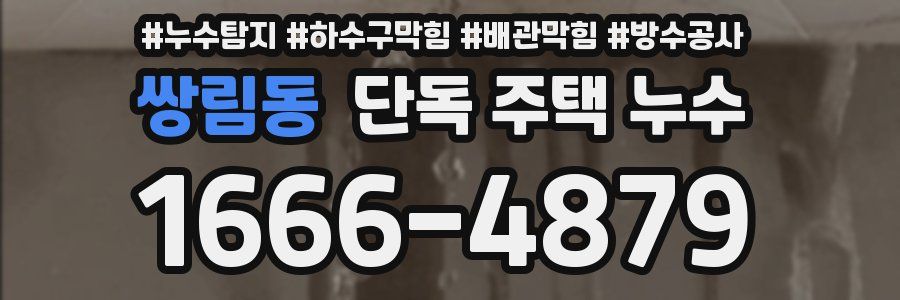 쌍림동 단독 주택 누수