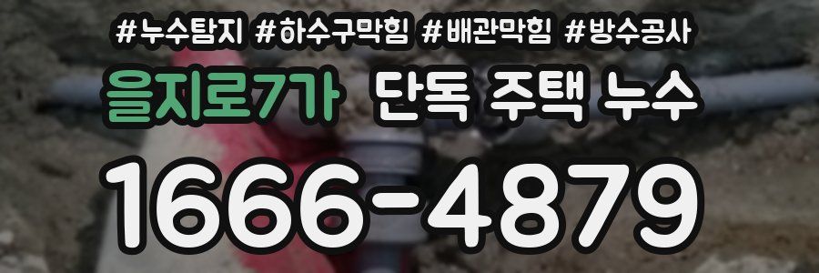 을지로7가 단독 주택 누수