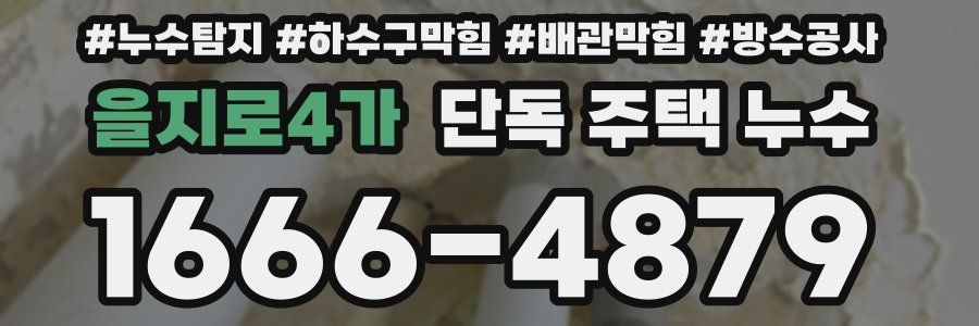 을지로4가 단독 주택 누수