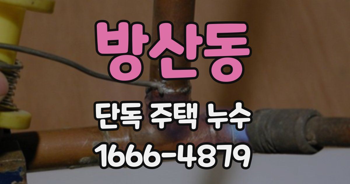 방산동 단독 주택 누수