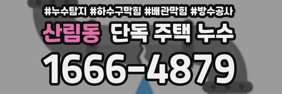 산림동 단독 주택 누수