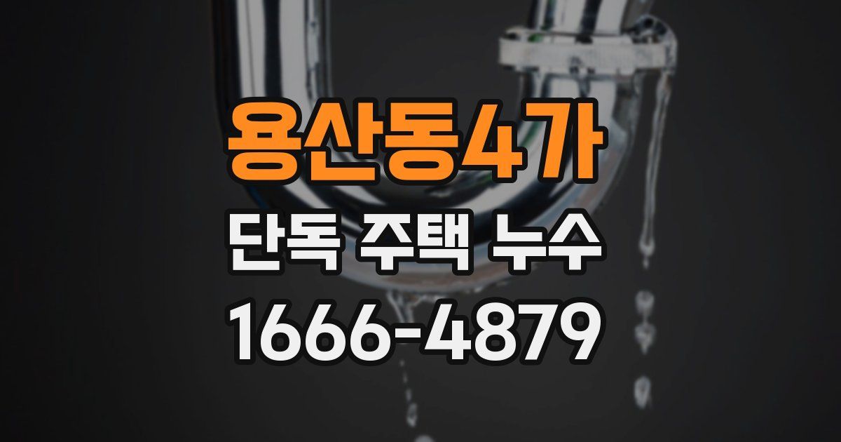 용산동4가 단독 주택 누수