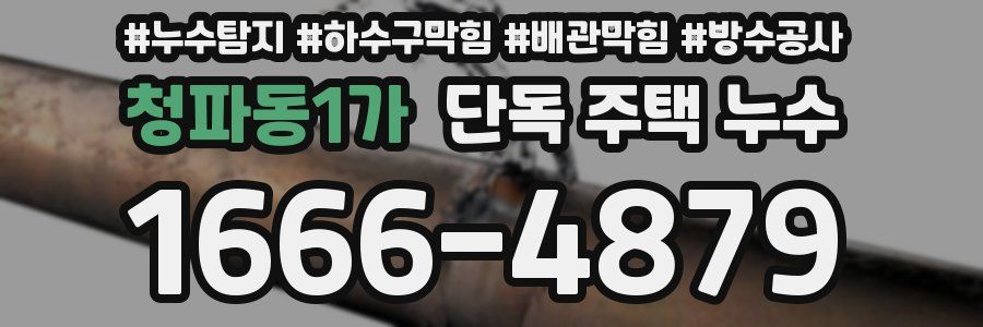 청파동1가 단독 주택 누수
