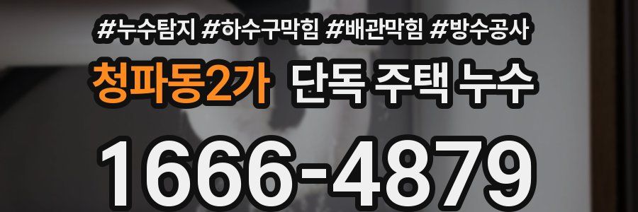 청파동2가 단독 주택 누수
