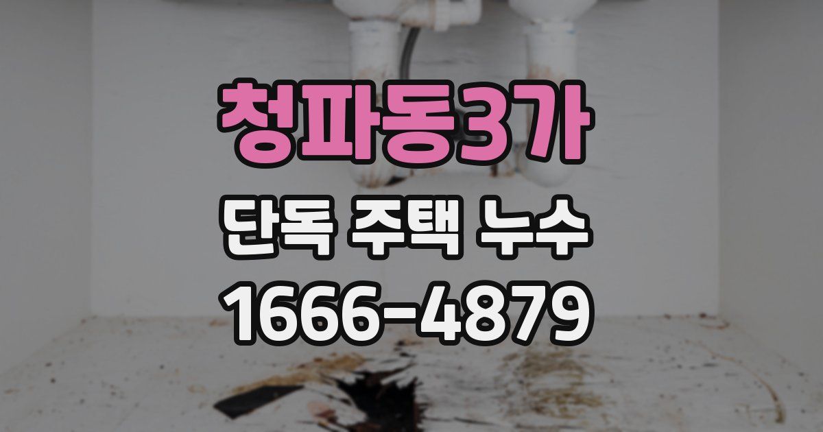 청파동3가 단독 주택 누수