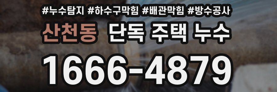 산천동 단독 주택 누수