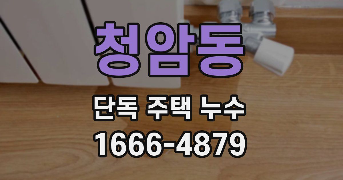 청암동 단독 주택 누수
