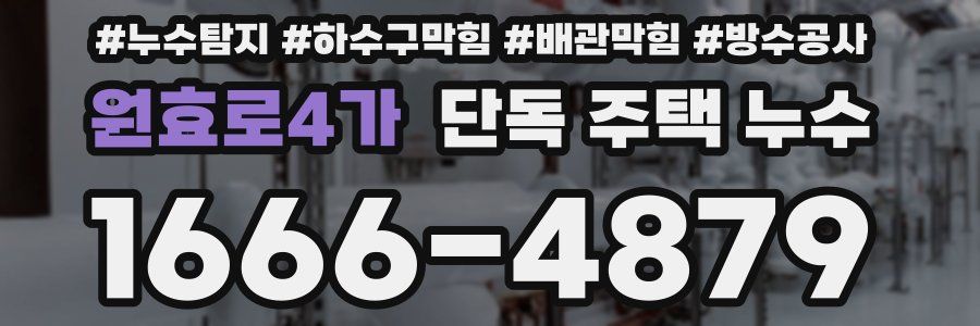 원효로4가 단독 주택 누수