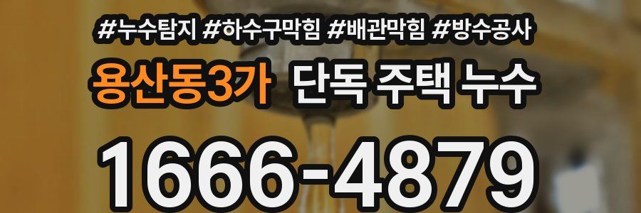 용산동3가 단독 주택 누수