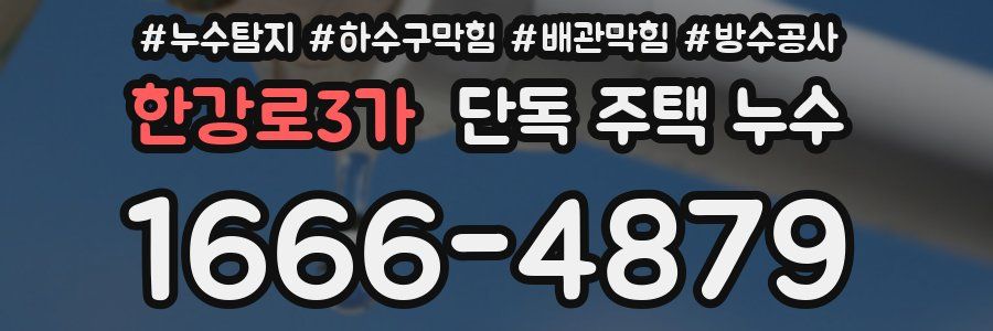 한강로3가 단독 주택 누수
