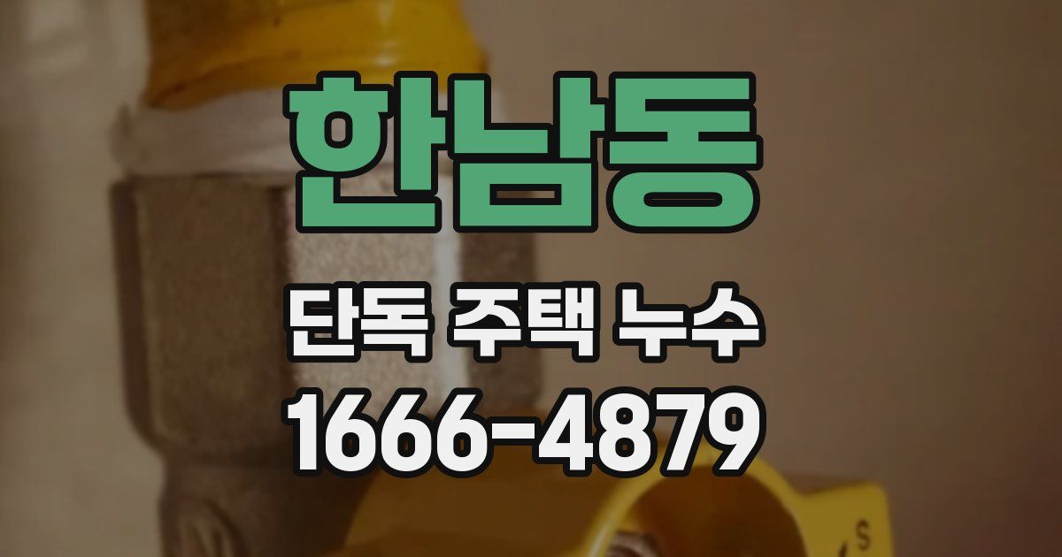 한남동 단독 주택 누수